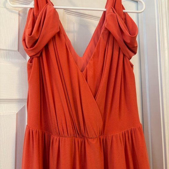 ASOS Curve Coral Grecian Midi Dress - US 14 - Picture 6 of 7